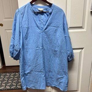 H&M Light Blue Linen Dress